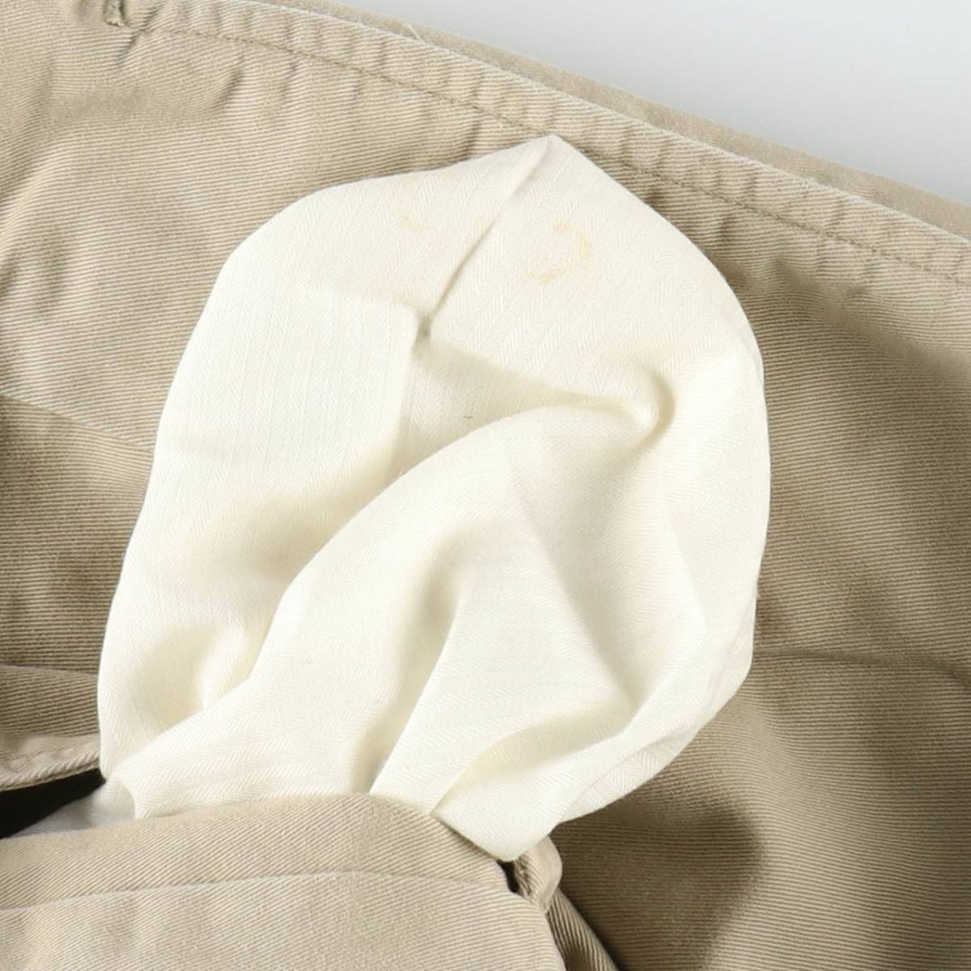 Ralph Lauren POLO by Ralph Lauren ETHAN PANT Two-pleat chino pants for men, size W34 cotton Beige type Vintage Second Hand