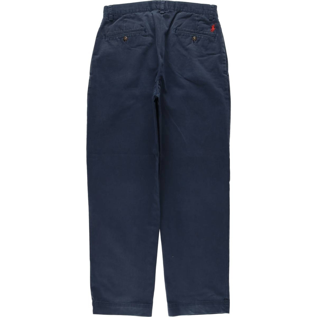 Ralph Lauren POLO by Ralph Lauren ETHAN PANT Two-pleat chino pants for men, size W31 cotton navy blue type Vintage Second Hand
