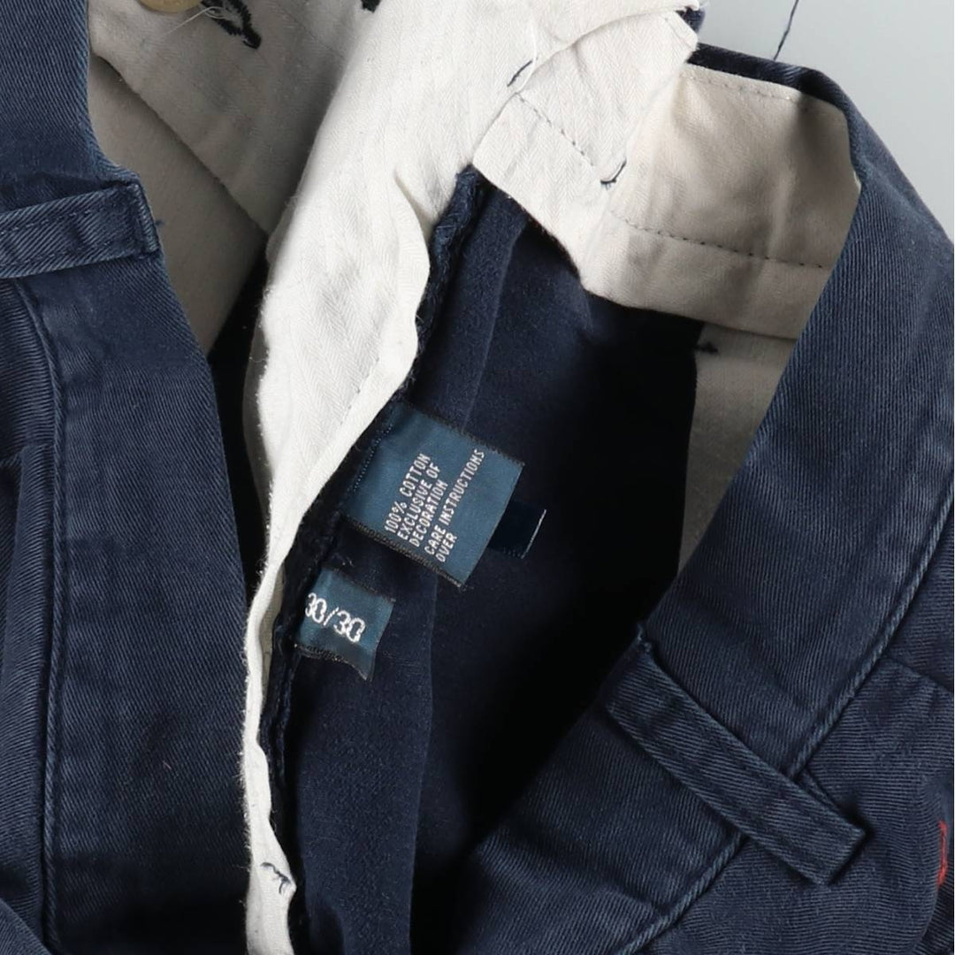Ralph Lauren POLO by Ralph Lauren ETHAN PANT Two-pleat chino pants for men, size W31 cotton navy blue type Vintage Second Hand