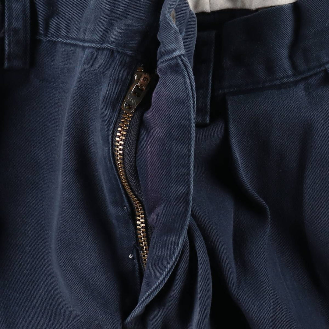 Ralph Lauren POLO by Ralph Lauren ETHAN PANT Two-pleat chino pants for men, size W31 cotton navy blue type Vintage Second Hand
