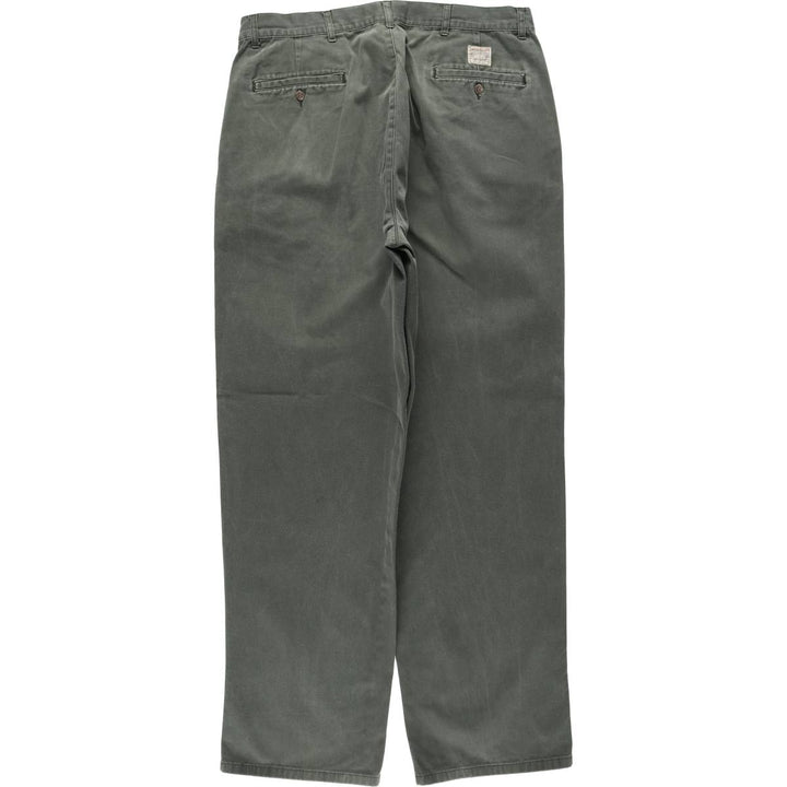 Ralph Lauren POLO by Ralph Lauren Two-pleat Chino Pants for Men, W35 cotton green type Vintage Second Hand