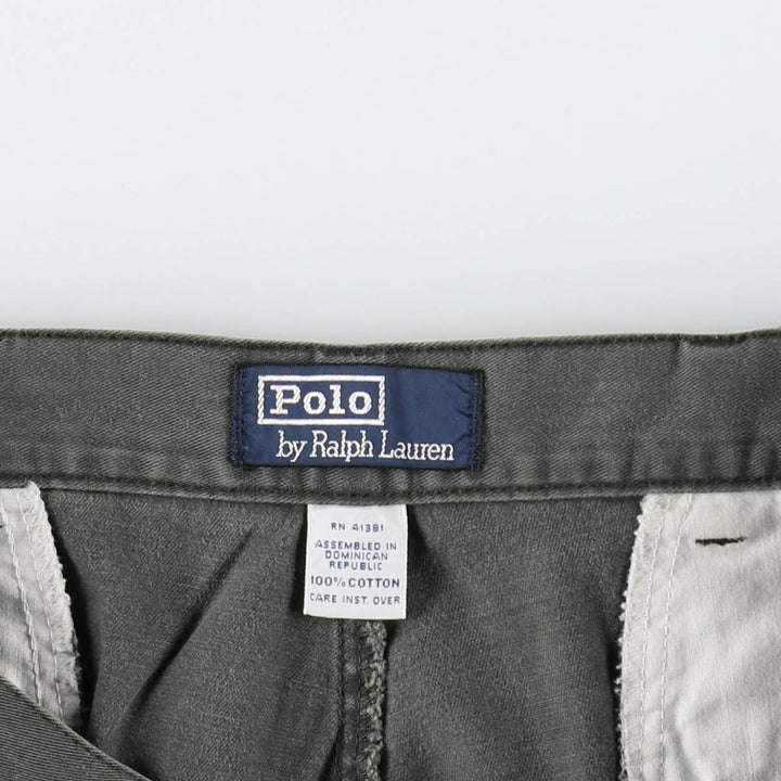 Ralph Lauren POLO by Ralph Lauren Two-pleat Chino Pants for Men, W35 cotton green type Vintage Second Hand