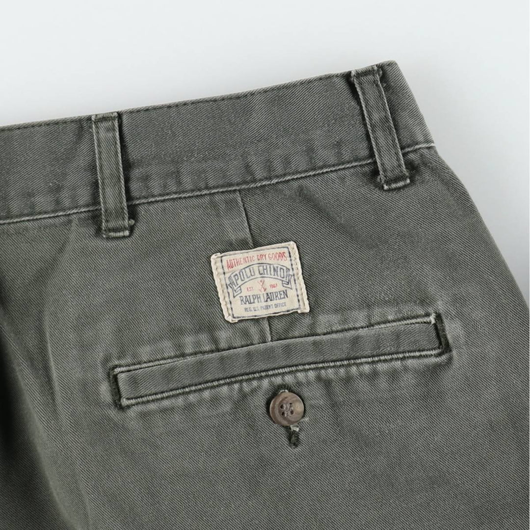 Ralph Lauren POLO by Ralph Lauren Two-pleat Chino Pants for Men, W35 cotton green type Vintage Second Hand
