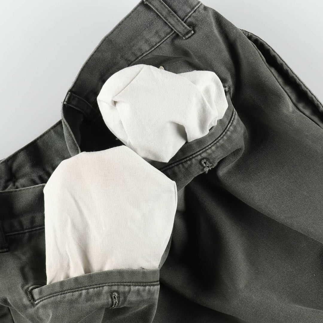 Ralph Lauren POLO by Ralph Lauren Two-pleat Chino Pants for Men, W35 cotton green type Vintage Second Hand