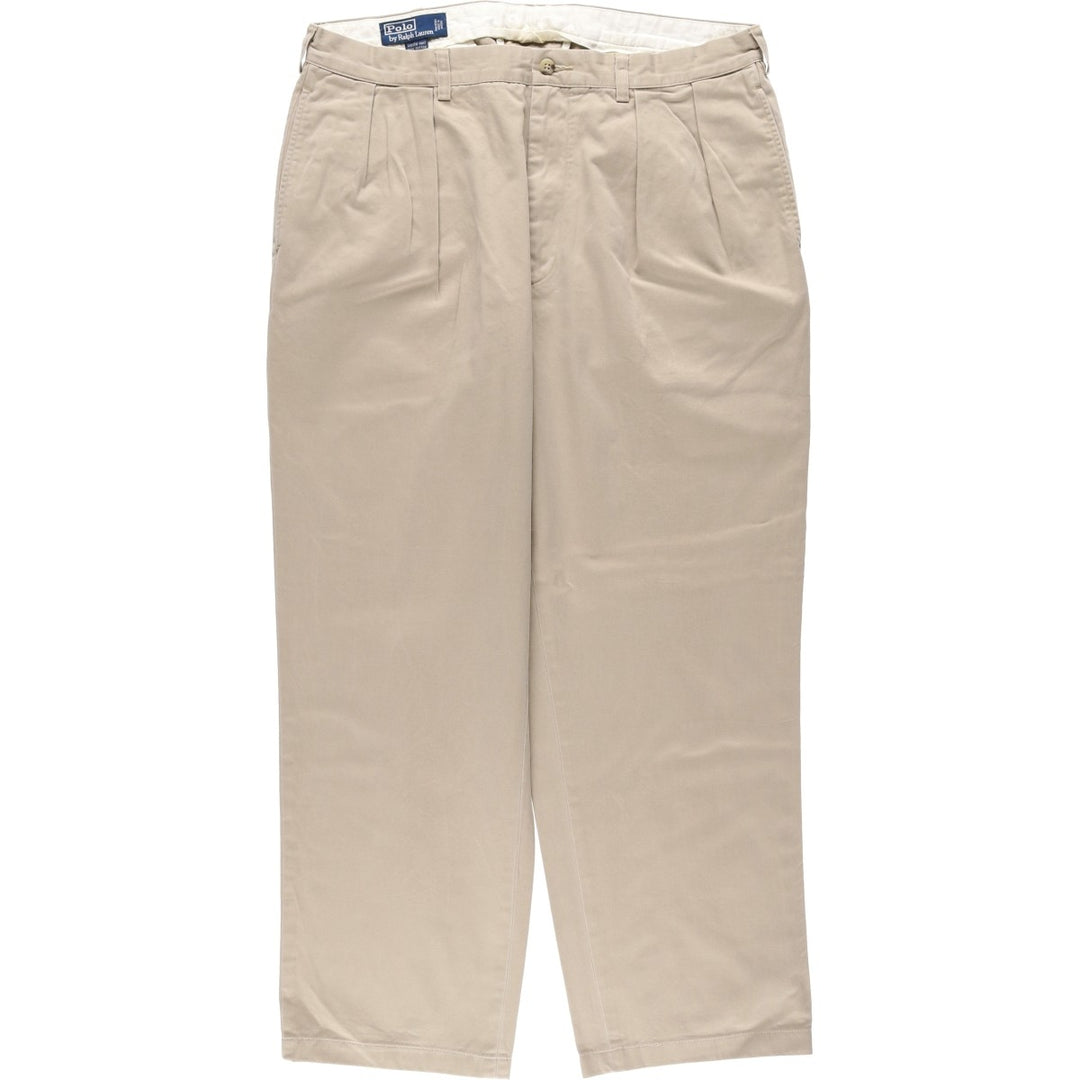 Ralph Lauren POLO by Ralph Lauren Two-pleat Chino Pants for Men, W36 cotton Beige type Vintage Second Hand