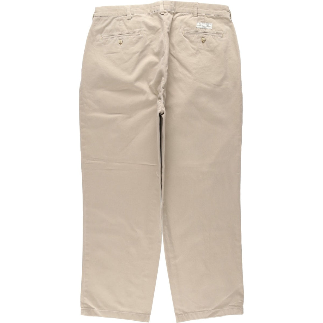 Ralph Lauren POLO by Ralph Lauren Two-pleat Chino Pants for Men, W36 cotton Beige type Vintage Second Hand