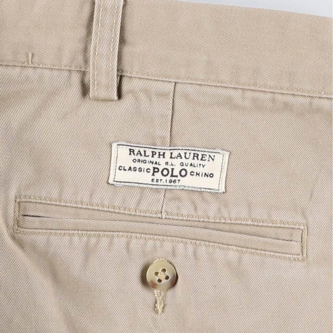 Ralph Lauren POLO by Ralph Lauren Two-pleat Chino Pants for Men, W36 cotton Beige type Vintage Second Hand