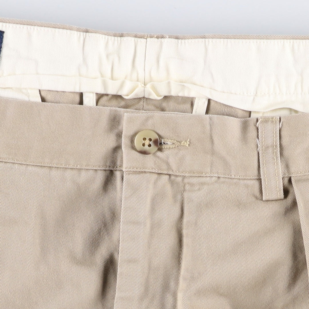Ralph Lauren POLO by Ralph Lauren Two-pleat Chino Pants for Men, W36 cotton Beige type Vintage Second Hand