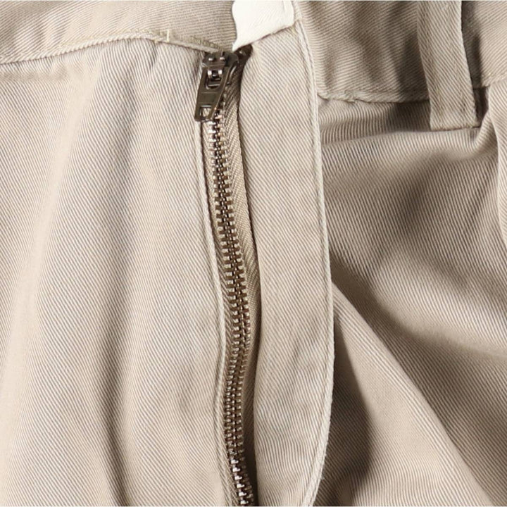 Ralph Lauren POLO by Ralph Lauren ANDREW PANT, two-pleat chino pants, men's, W35 equivalent cotton Beige type Vintage Second Hand