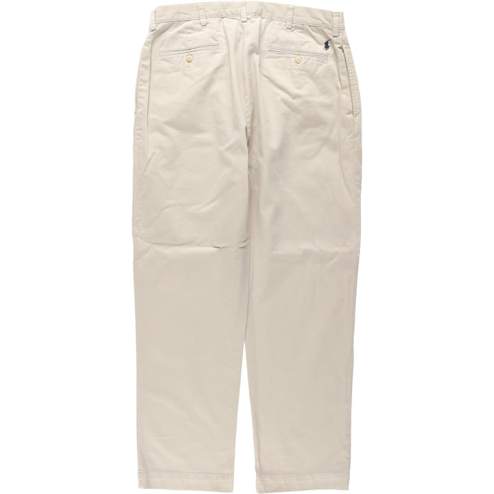 Ralph Lauren POLO by Ralph Lauren ETHAN PANT, two-pleat chino pants, men's size W35 cotton Beige type Vintage Second Hand
