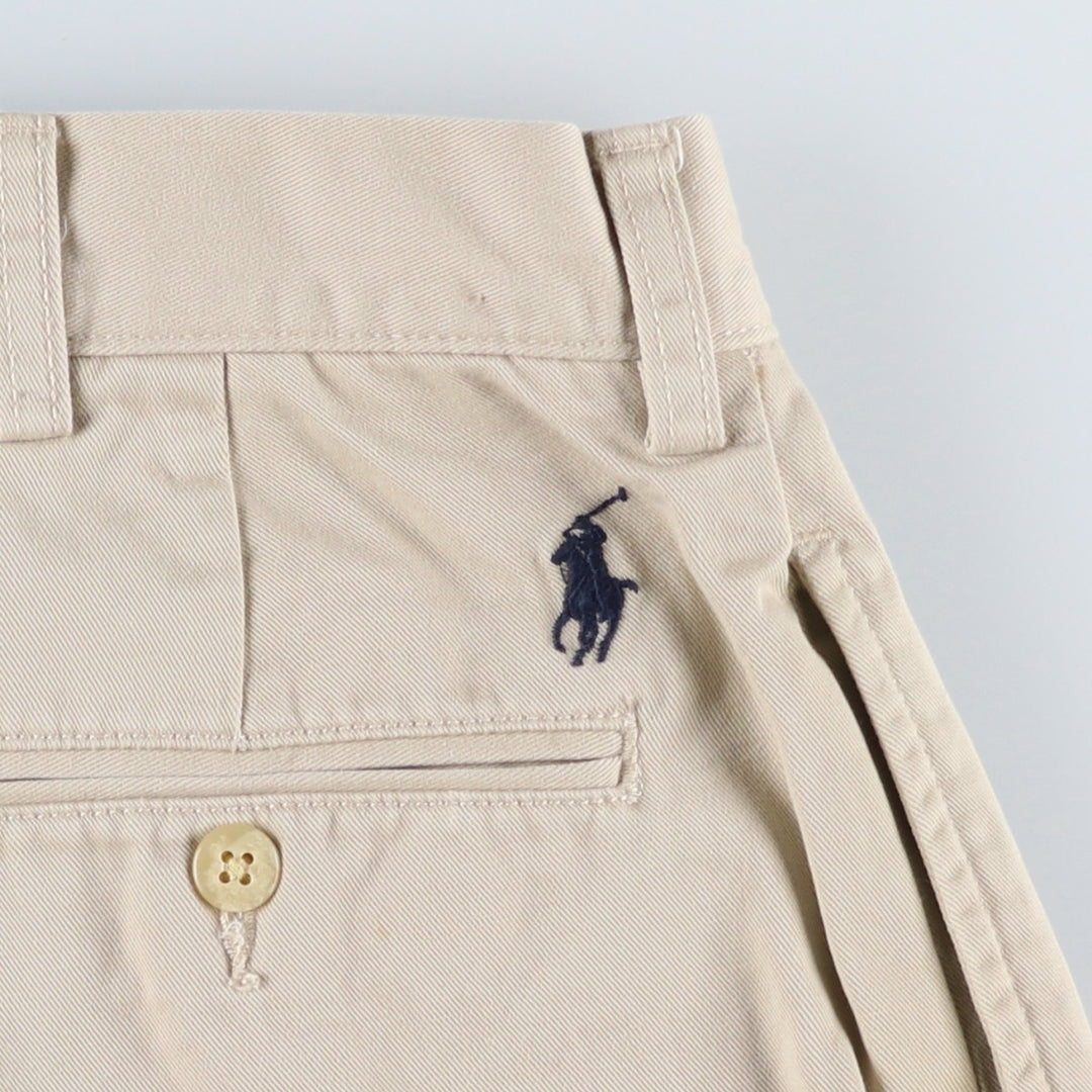 Ralph Lauren POLO by Ralph Lauren ETHAN PANT, two-pleat chino pants, men's size W35 cotton Beige type Vintage Second Hand