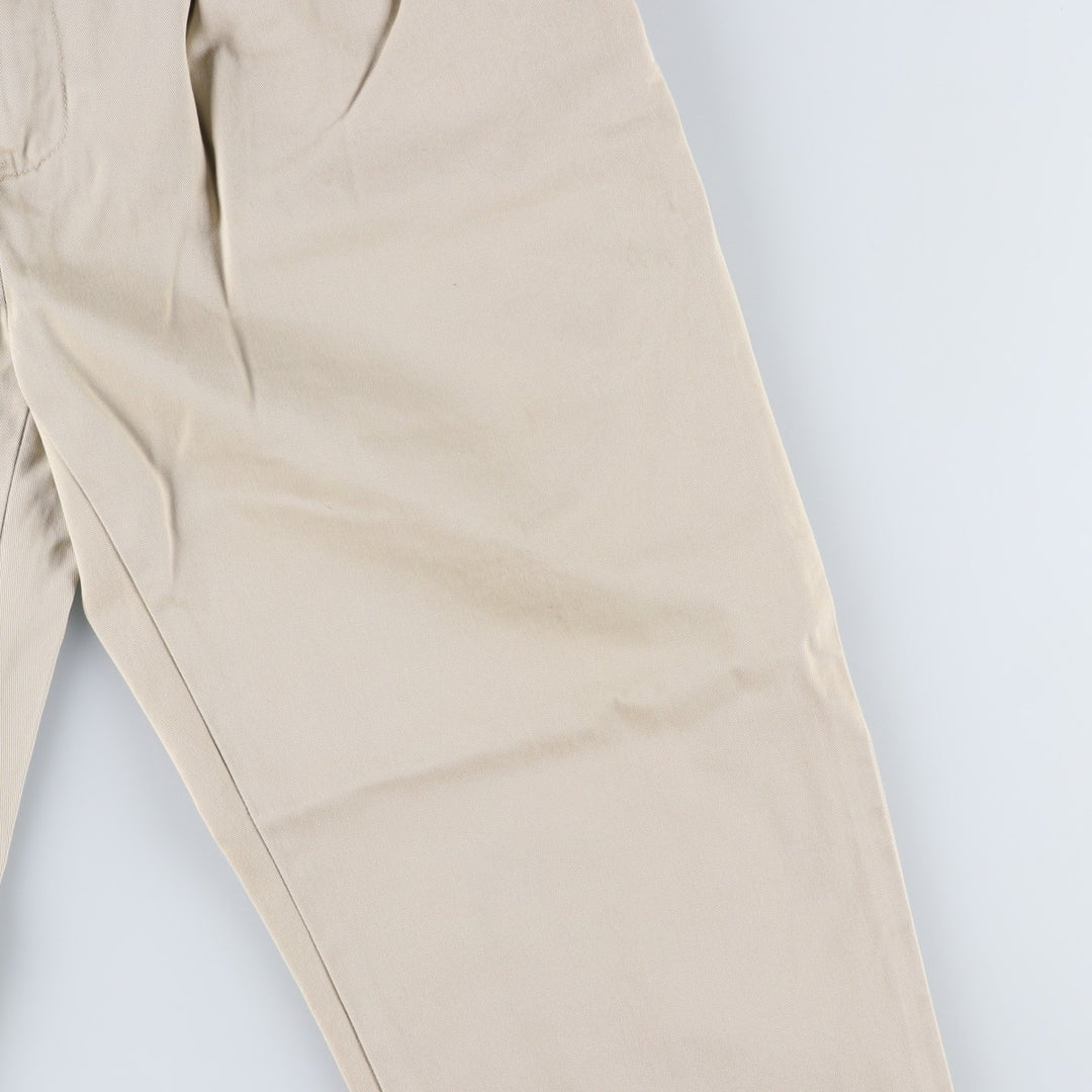 Ralph Lauren POLO by Ralph Lauren ETHAN PANT, two-pleat chino pants, men's size W35 cotton Beige type Vintage Second Hand