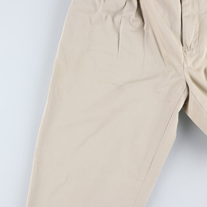Ralph Lauren POLO by Ralph Lauren ETHAN PANT, two-pleat chino pants, men's size W35 cotton Beige type Vintage Second Hand