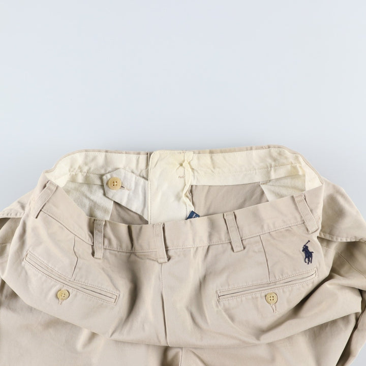 Ralph Lauren POLO by Ralph Lauren ETHAN PANT, two-pleat chino pants, men's size W35 cotton Beige type Vintage Second Hand