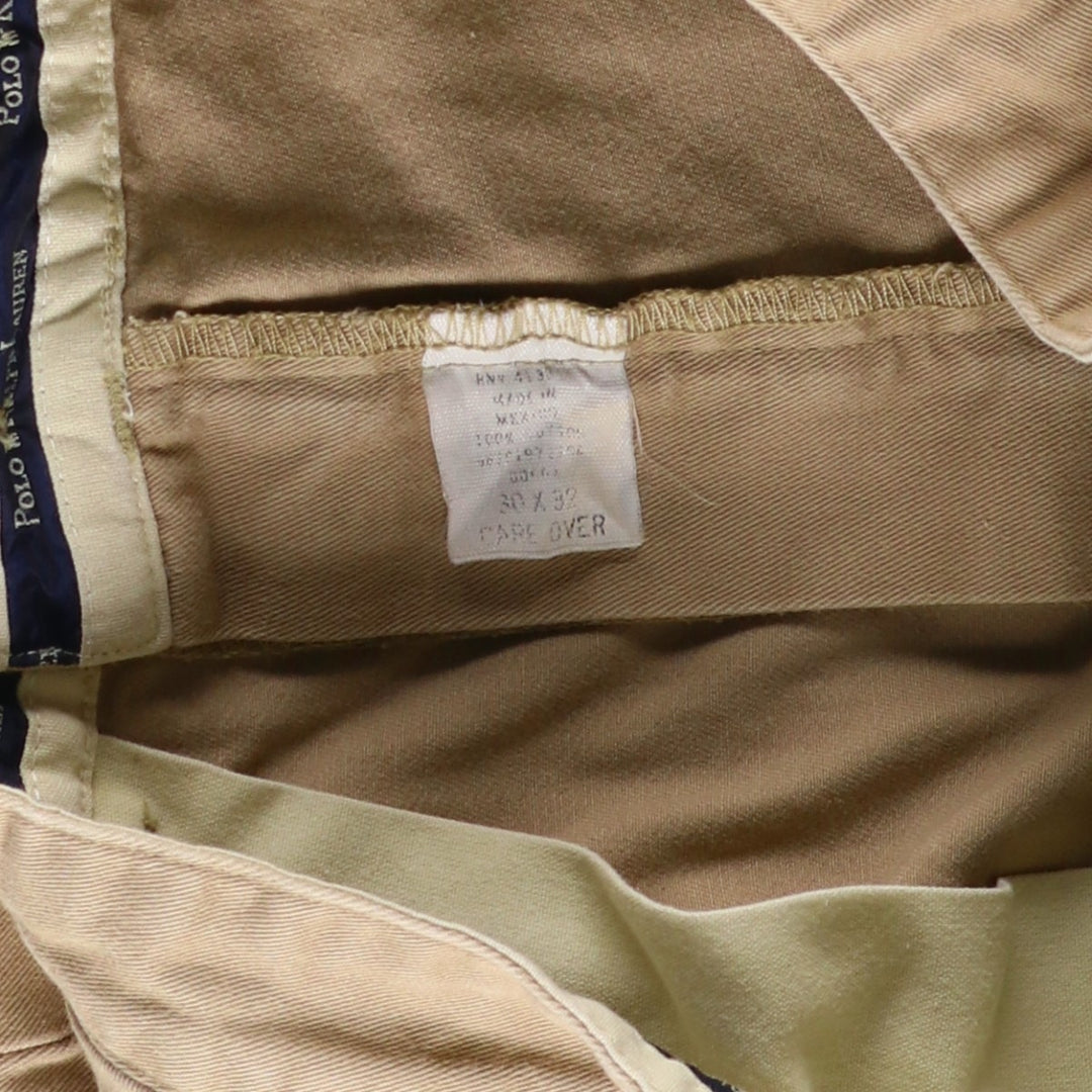 Ralph Lauren POLO RALPH LAUREN Two-pleat Chino Pants Men's Size W29 cotton Beige type Vintage Second Hand