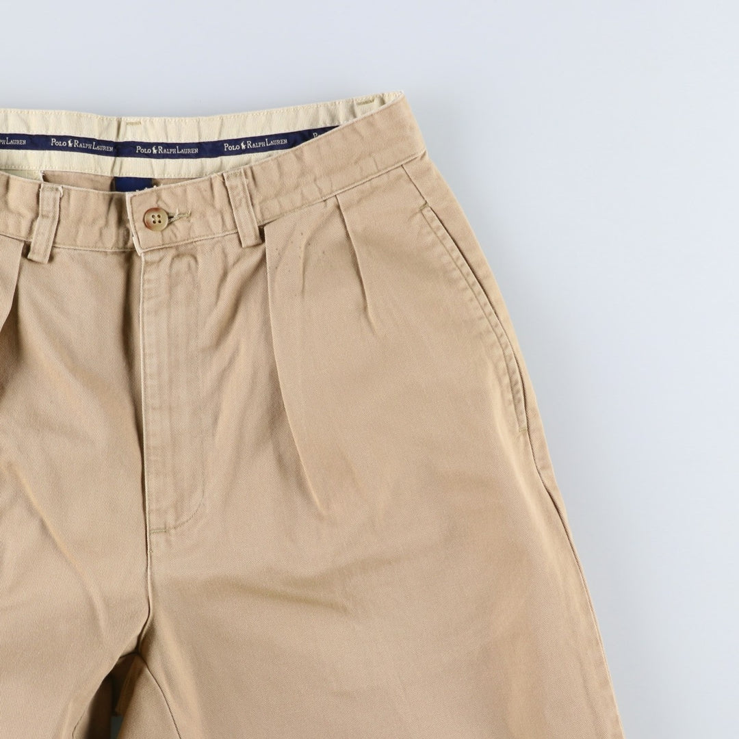 Ralph Lauren POLO RALPH LAUREN Two-pleat Chino Pants Men's Size W29 cotton Beige type Vintage Second Hand