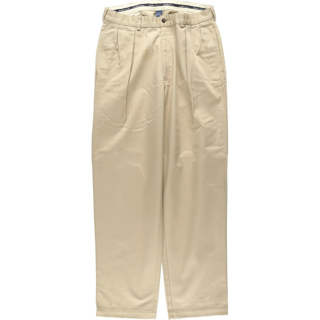 Ralph Lauren POLO RALPH LAUREN Two-pleat chino pants for men, size W33 cotton Beige type Vintage Second Hand