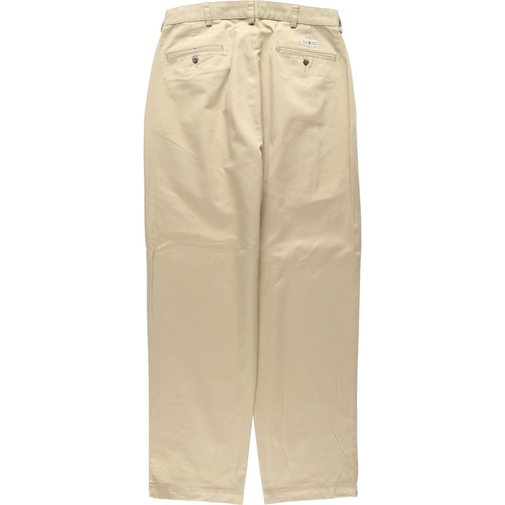 Ralph Lauren POLO RALPH LAUREN Two-pleat chino pants for men, size W33 cotton Beige type Vintage Second Hand