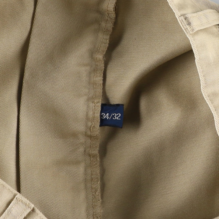 Ralph Lauren POLO RALPH LAUREN Two-pleat chino pants for men, size W33 cotton Beige type Vintage Second Hand