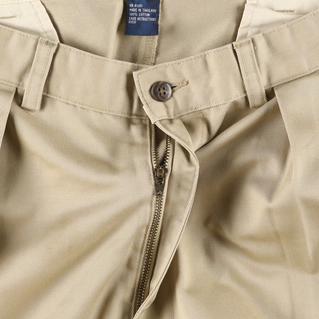 Ralph Lauren POLO RALPH LAUREN Two-pleat chino pants for men, size W33 cotton Beige type Vintage Second Hand
