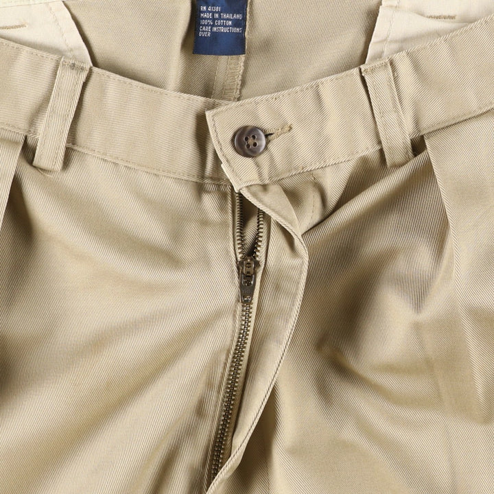 Ralph Lauren POLO RALPH LAUREN Two-pleat chino pants for men, size W33 cotton Beige type Vintage Second Hand