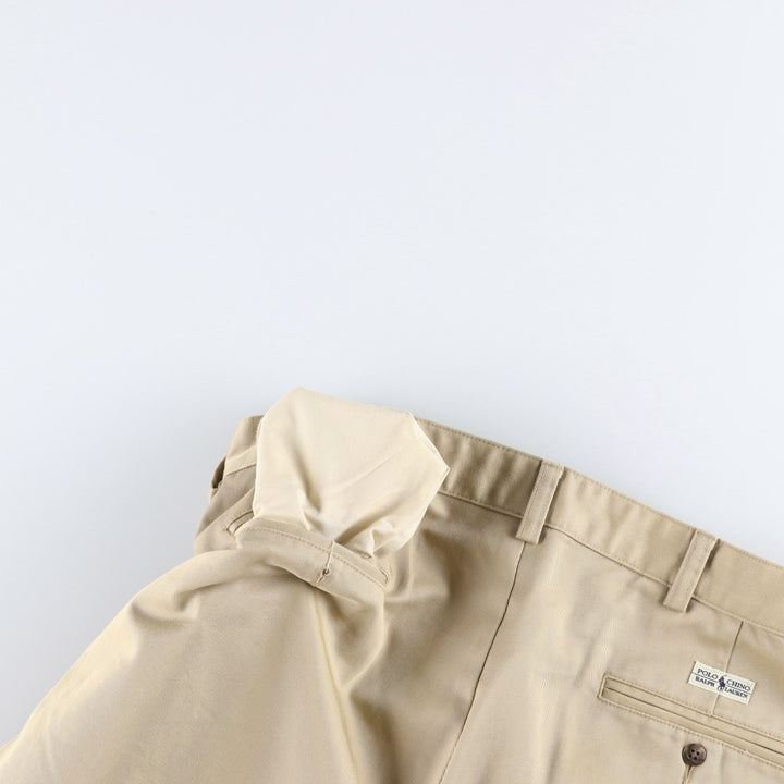 Ralph Lauren POLO RALPH LAUREN Two-pleat chino pants for men, size W33 cotton Beige type Vintage Second Hand