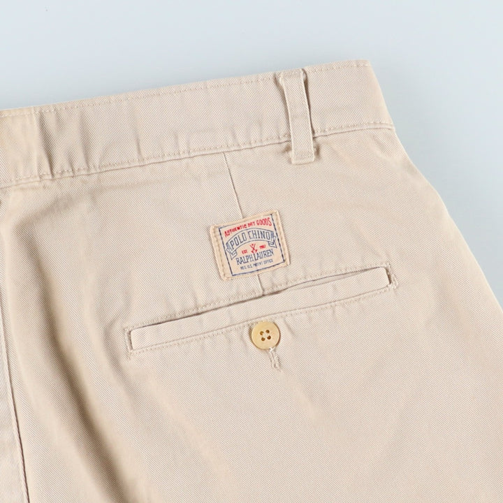 Ralph Lauren POLO by Ralph Lauren Two-pleat Chino Pants, Made in Canada, Men's, Size W32 cotton Beige type Vintage Second Hand