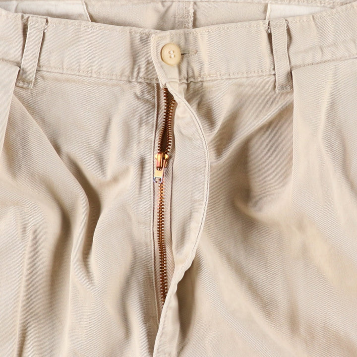 Ralph Lauren POLO by Ralph Lauren Two-pleat Chino Pants, Made in Canada, Men's, Size W32 cotton Beige type Vintage Second Hand