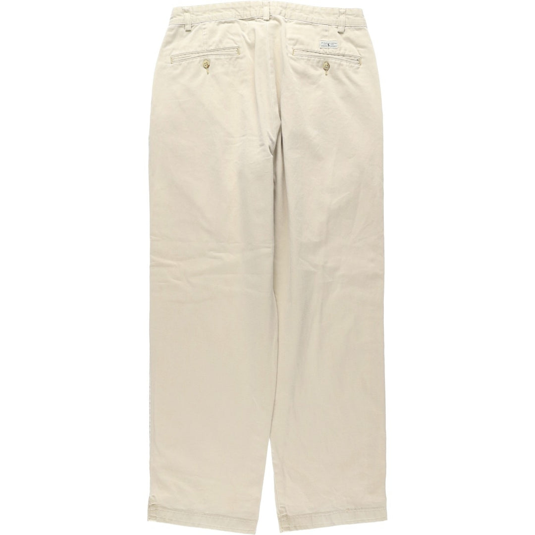 Ralph Lauren POLO RALPH LAUREN Two-pleat Chino Pants for Men, Size W32 cotton Beige type Vintage Second Hand