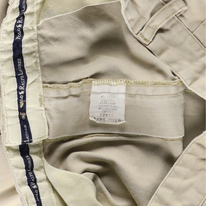 Ralph Lauren POLO RALPH LAUREN Two-pleat Chino Pants for Men, Size W32 cotton Beige type Vintage Second Hand