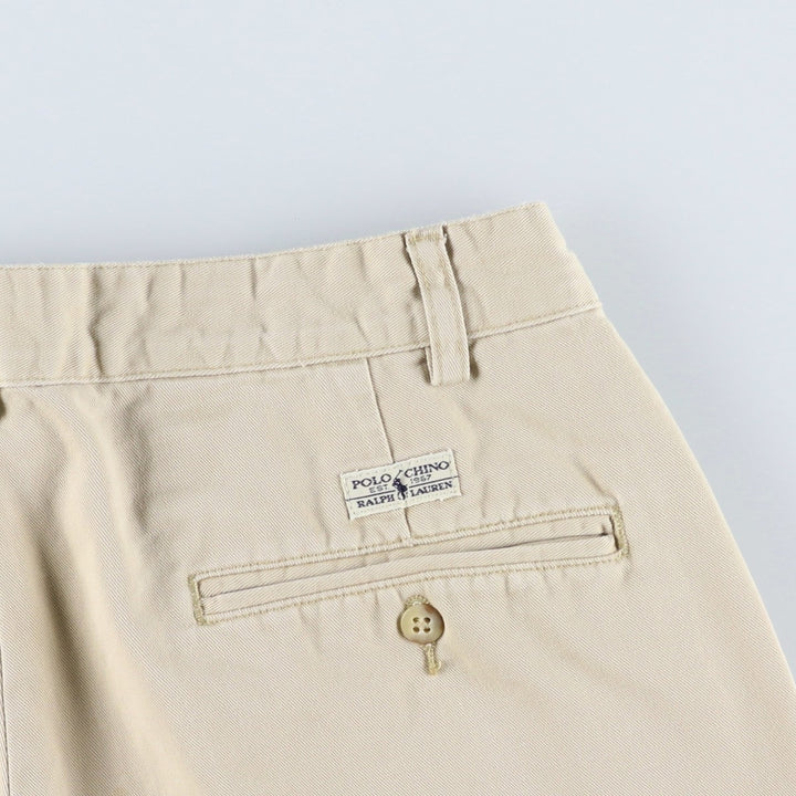 Ralph Lauren POLO RALPH LAUREN Two-pleat Chino Pants for Men, Size W32 cotton Beige type Vintage Second Hand