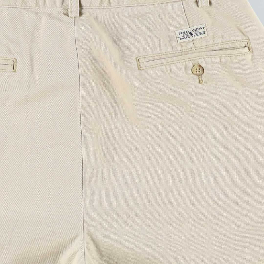Ralph Lauren POLO RALPH LAUREN Two-pleat Chino Pants for Men, Size W32 cotton Beige type Vintage Second Hand