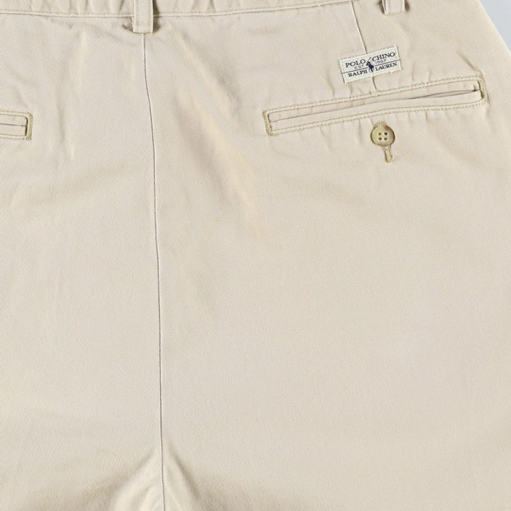 Ralph Lauren POLO RALPH LAUREN Two-pleat Chino Pants for Men, Size W32 cotton Beige type Vintage Second Hand