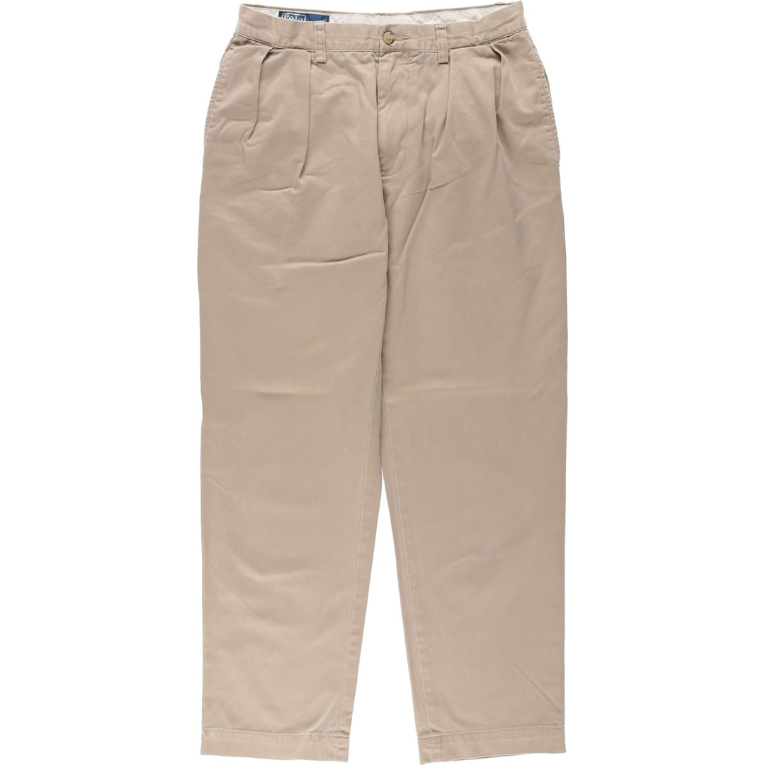 Ralph Lauren POLO by Ralph Lauren ETHAN PANT Two-pleat Chino Pants Men's W30 equivalent cotton Beige type Vintage Second Hand