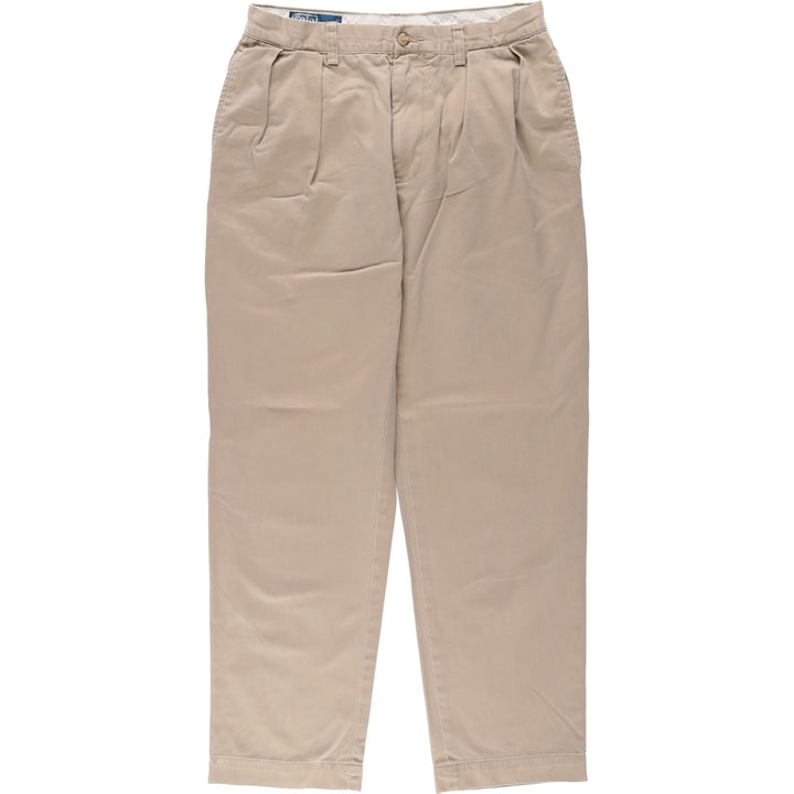 Ralph Lauren POLO by Ralph Lauren ETHAN PANT Two-pleat Chino Pants Men's W30 equivalent cotton Beige type Vintage Second Hand