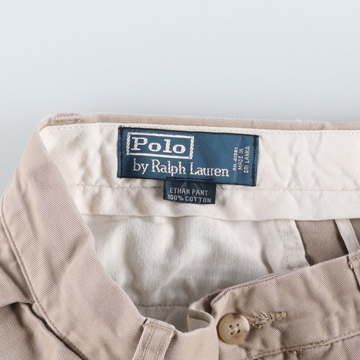 Ralph Lauren POLO by Ralph Lauren ETHAN PANT Two-pleat Chino Pants Men's W30 equivalent cotton Beige type Vintage Second Hand