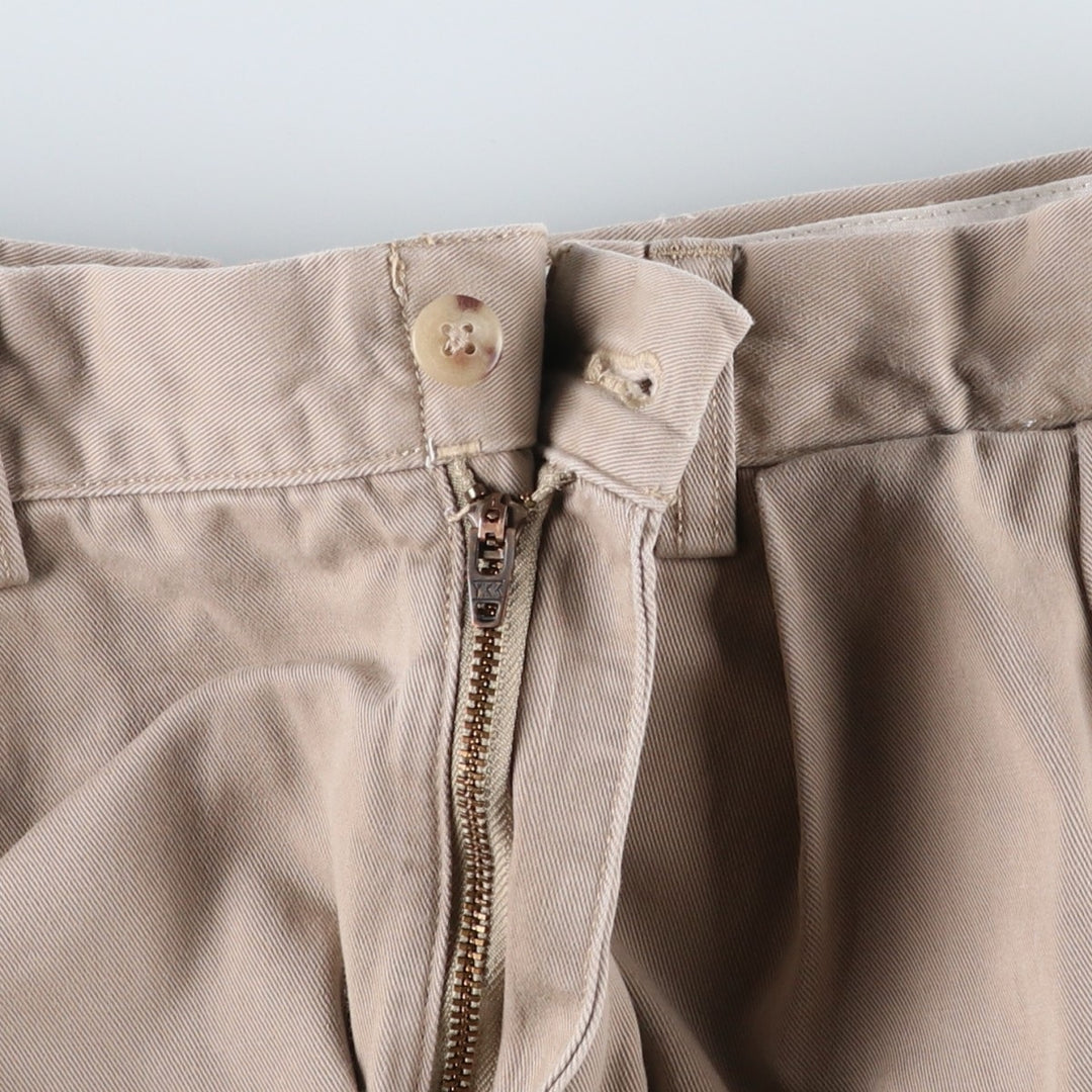 Ralph Lauren POLO by Ralph Lauren ETHAN PANT Two-pleat Chino Pants Men's W30 equivalent cotton Beige type Vintage Second Hand