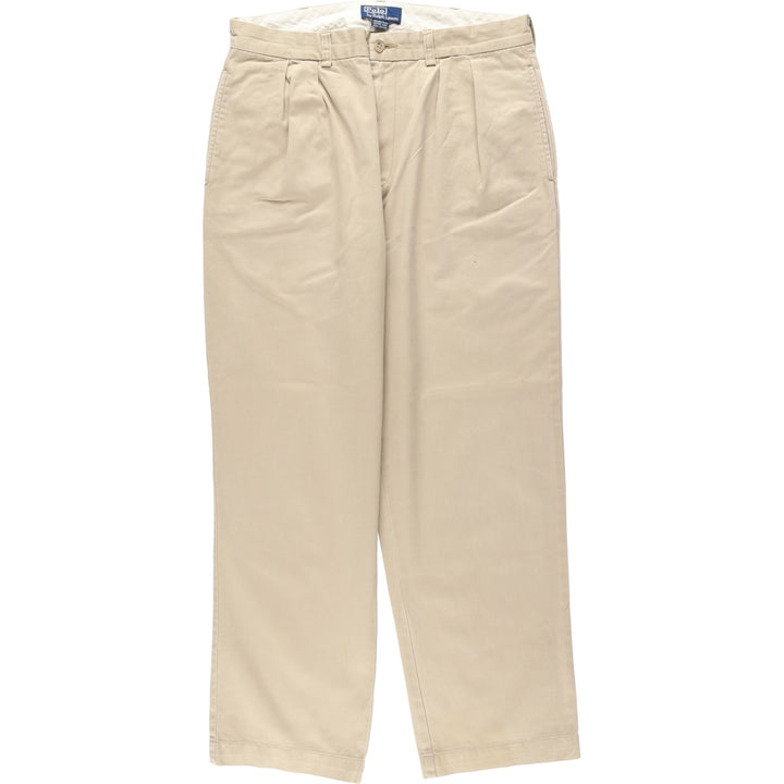 Ralph Lauren POLO by Ralph Lauren FORWARD PLEAT KEATING PANT Two-pleat Chino Pants Men's W34 equivalent cotton Beige type Vintage Second Hand