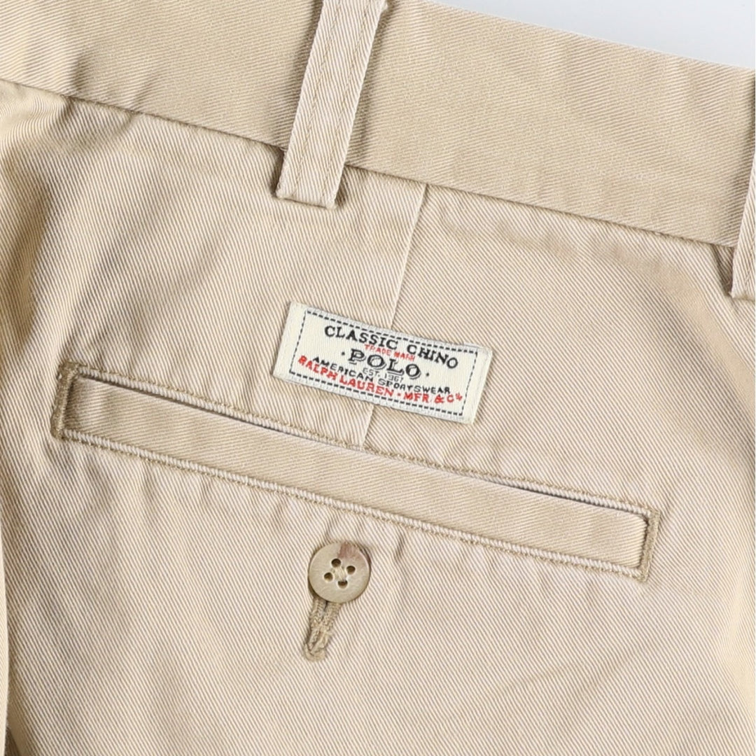 Ralph Lauren POLO by Ralph Lauren FORWARD PLEAT KEATING PANT Two-pleat Chino Pants Men's W34 equivalent cotton Beige type Vintage Second Hand
