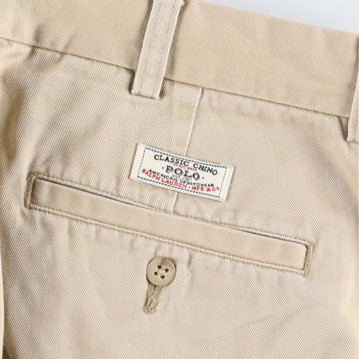 Ralph Lauren POLO by Ralph Lauren FORWARD PLEAT KEATING PANT Two-pleat Chino Pants Men's W34 equivalent cotton Beige type Vintage Second Hand