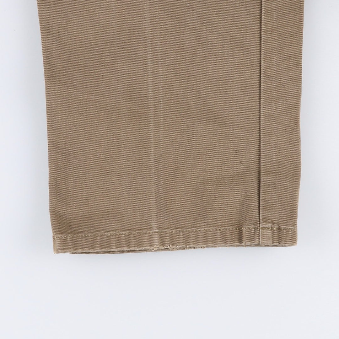 Ralph Lauren POLO by Ralph Lauren Two-pleat Chino Pants for Men, W34 equivalent cotton brown type Vintage Second Hand