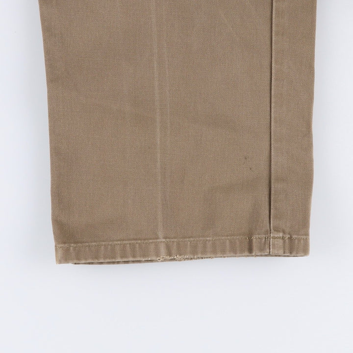 Ralph Lauren POLO by Ralph Lauren Two-pleat Chino Pants for Men, W34 equivalent cotton brown type Vintage Second Hand