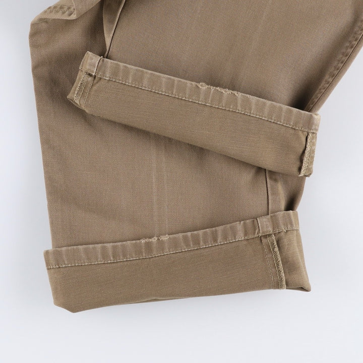 Ralph Lauren POLO by Ralph Lauren Two-pleat Chino Pants for Men, W34 equivalent cotton brown type Vintage Second Hand