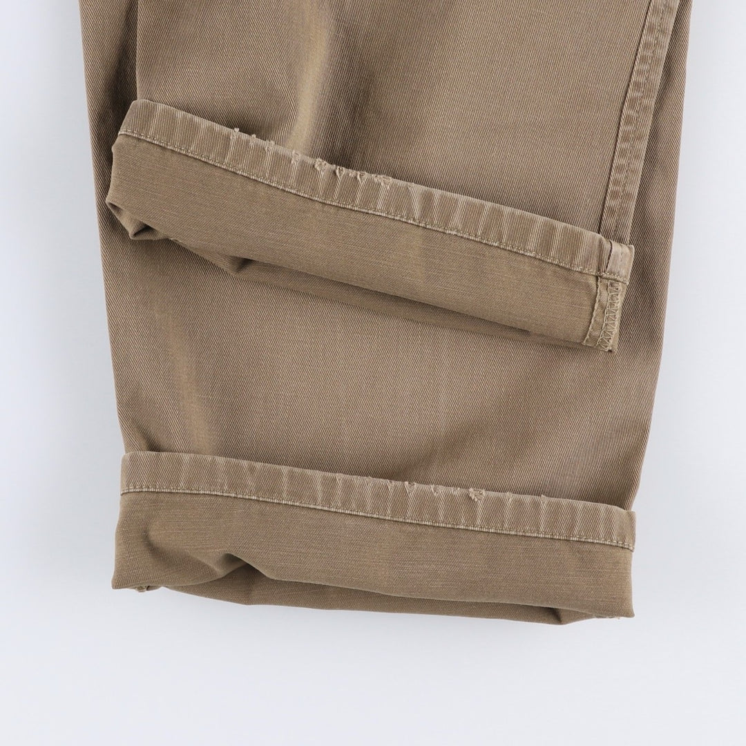 Ralph Lauren POLO by Ralph Lauren Two-pleat Chino Pants for Men, W34 equivalent cotton brown type Vintage Second Hand