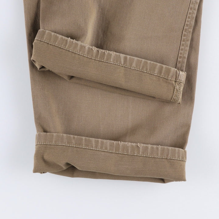 Ralph Lauren POLO by Ralph Lauren Two-pleat Chino Pants for Men, W34 equivalent cotton brown type Vintage Second Hand