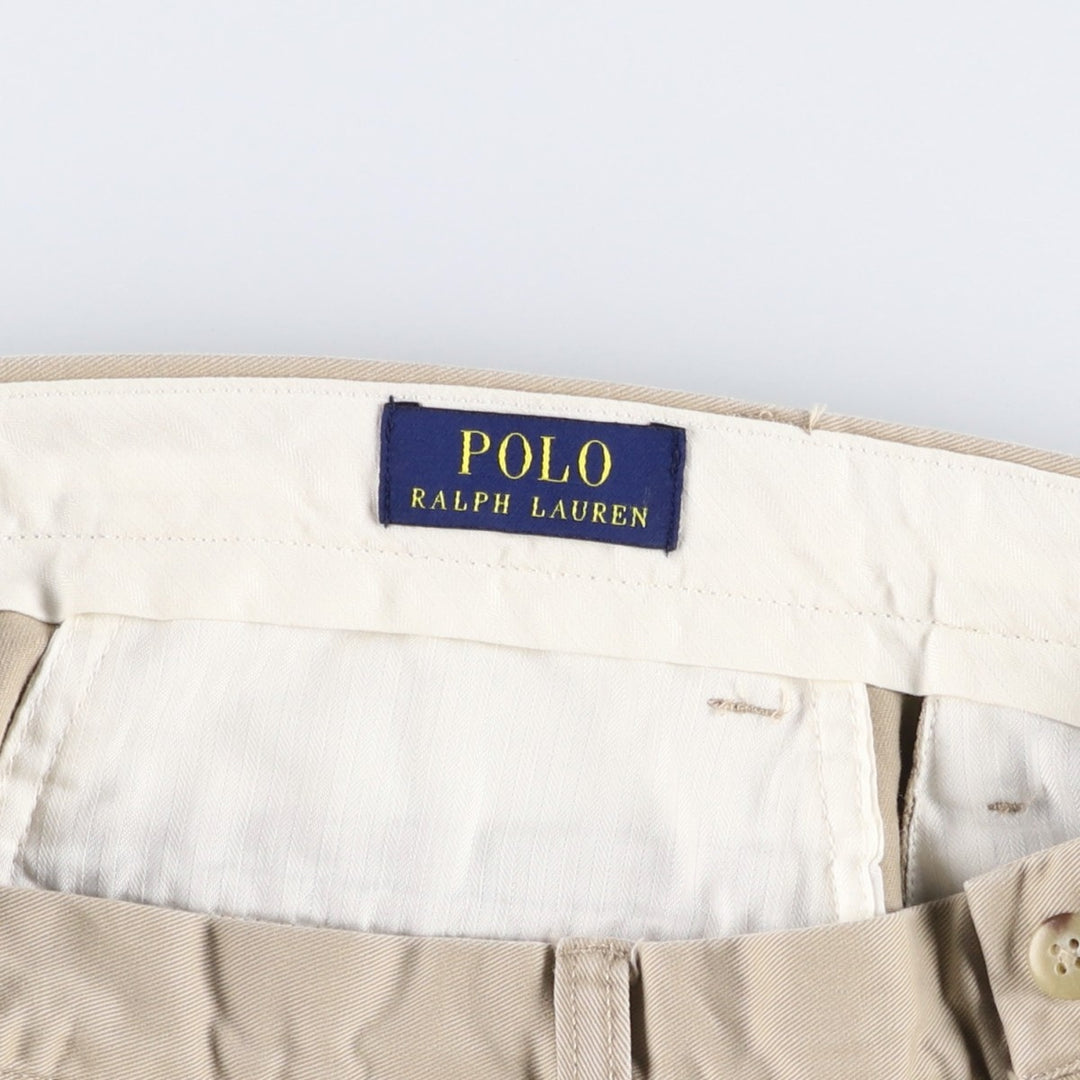 Ralph Lauren POLO RALPH LAUREN CLASSIC FIT Two-Pleat Chino Pants, Men's Size W34 (approx.) cotton Beige type Vintage Second Hand