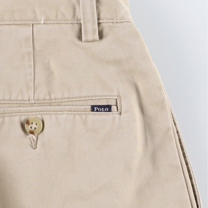 Ralph Lauren POLO RALPH LAUREN CLASSIC FIT Two-Pleat Chino Pants, Men's Size W34 (approx.) cotton Beige type Vintage Second Hand