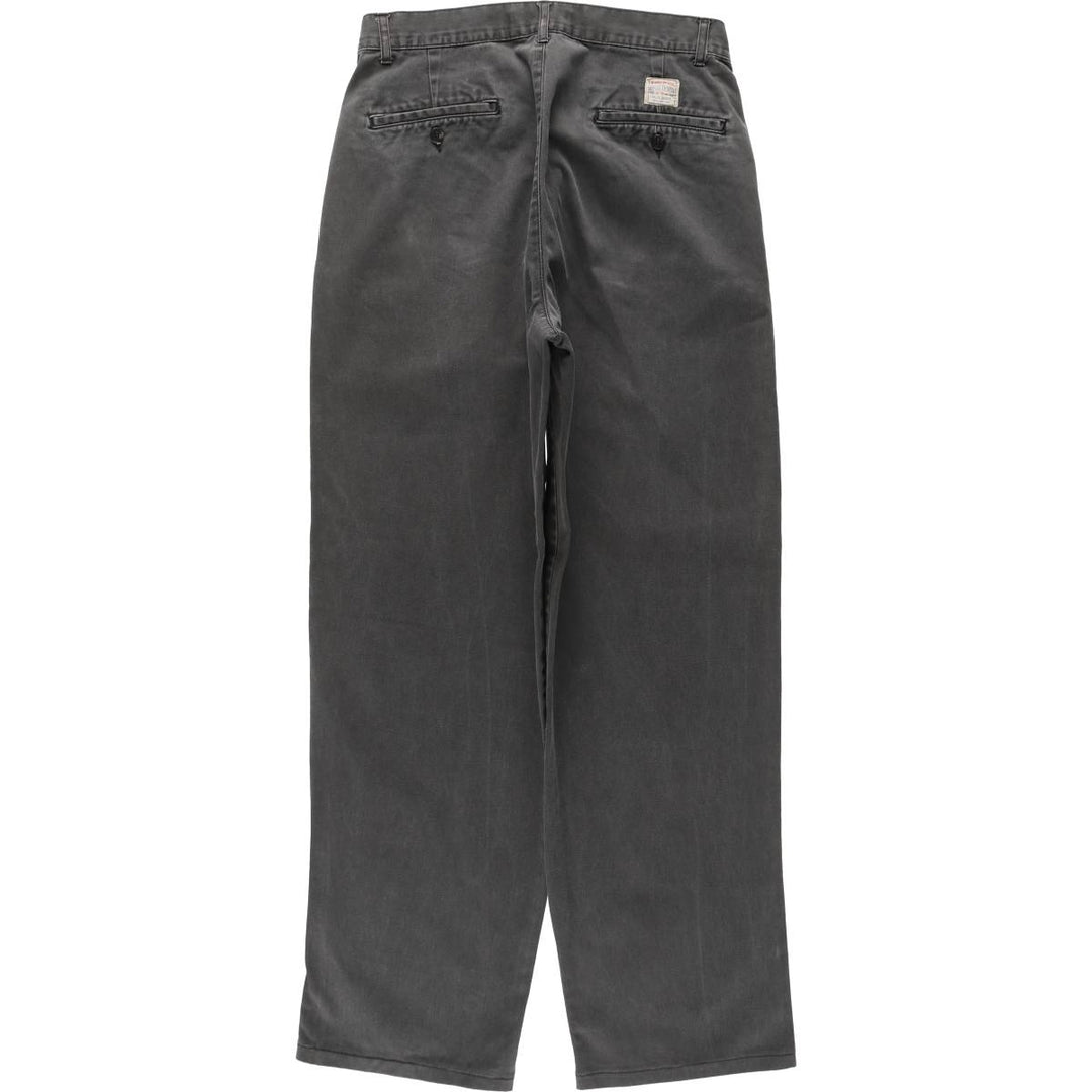 Ralph Lauren POLO by Ralph Lauren Two-pleat Chino Pants for Men, W30 equivalent cotton black type Vintage Second Hand