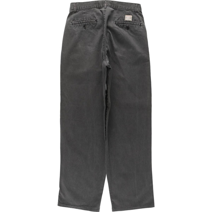 Ralph Lauren POLO by Ralph Lauren Two-pleat Chino Pants for Men, W30 equivalent cotton black type Vintage Second Hand