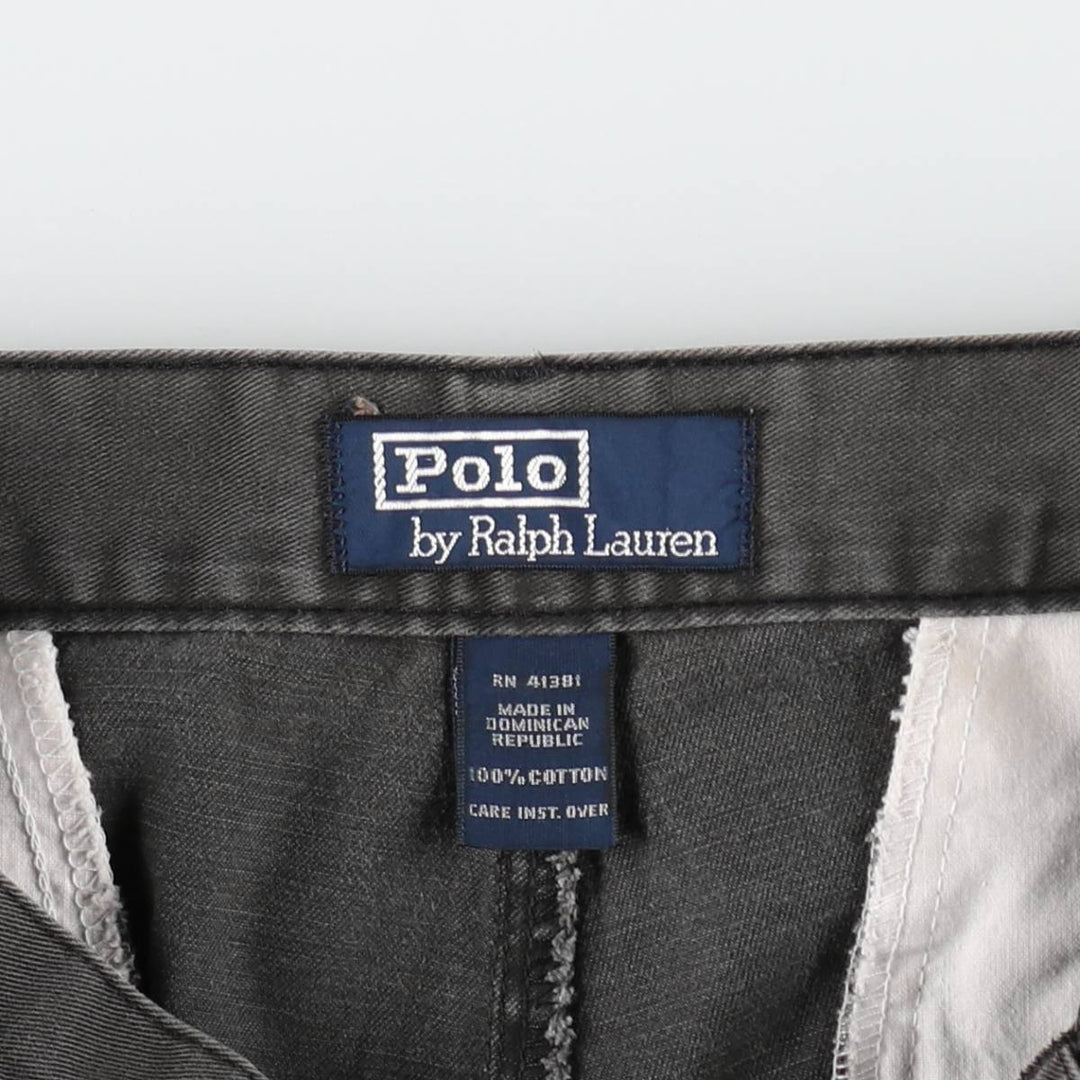 Ralph Lauren POLO by Ralph Lauren Two-pleat Chino Pants for Men, W30 equivalent cotton black type Vintage Second Hand